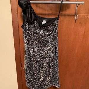 Sequin One-shoulder Dress